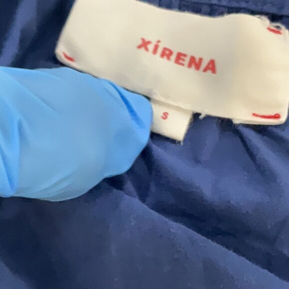 Xirena Ella Dress 100% Cotton Long Sleeve Tired Cobalt Blue Midi Size Small - Picture 10 of 11